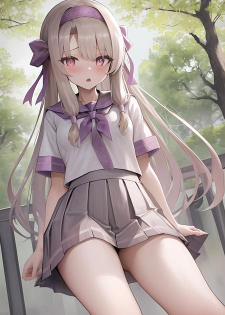 00212-2761139271-masterpiece, best quality, sitonai, 1girl, school uniform, straped bloose, whire bloose, outdoors, short skirt, school yard,.png
